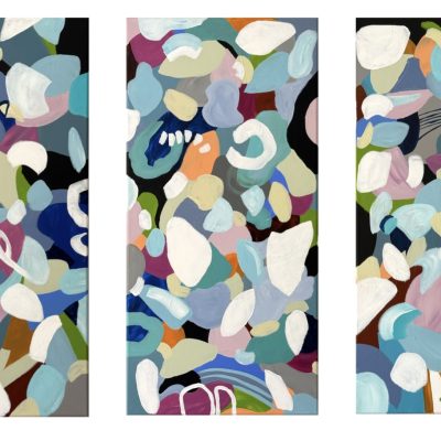 Blumenwiese 3teilig 80 x 120 cm